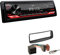 JVC KD-X182DB 1-DIN Autoradio DAB+ USB Digital Receiver inkl. Antenne mit Einbauset passend für Peugeot 206 206CC 1998-2007 schwarz