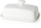 Large Porcelain Butter Dish with Lid, Henten Home Classic Matte Butter Keeper for Countertop, Large Butter Holder for Butter Storage & Home Kitchen Decor, Dishwasher Safe (Matte White)