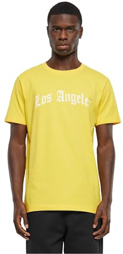 Mister Tee Herren T-Shirt Los Angeles Wording Tee Taxi Yellow XL