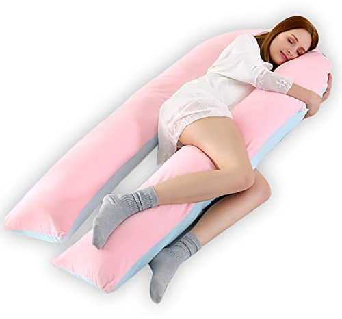 CALIYO Schwangerschaftskissen, U-Form Kissen Stillkissen groß Lagerungskissen, Schwangerschaftskissen für Frauen und Seitenschläfer, Seitenschläferkissen Abnehmbar und Waschbar.