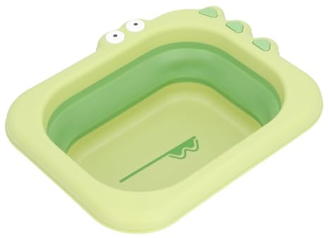 Clean Rinse Faltbare Babybadewanne, Multifunktional, Tragbar, Liegebadewanne für Babys, Grün