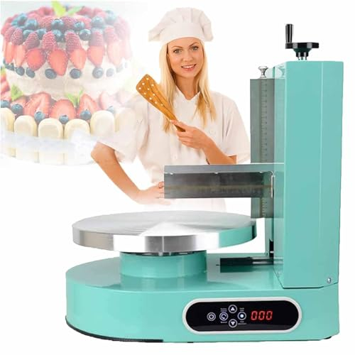 DDZJTPP Máquina de Recubrimiento Suave de Crema para Pasteles de cumpleaños, Plato Giratorio automático para Pasteles y Kit de Suministros de decoración de Pasteles niveladores