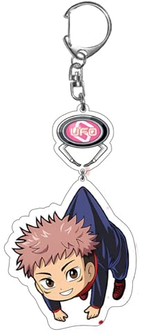 acsewater Jujutsu Kaisen Schlüsselanhänger Mini Zubehör Fushiguro Megumi Gojou Satoru Yuji Anhänger Diamant geformt D Schnalle Ornament Schlüsselring Tasche Autoschlüssel Neuheit Geschenk