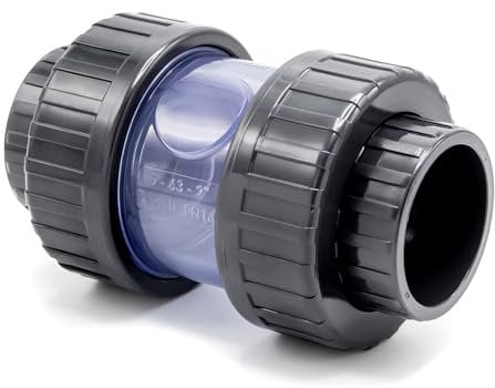 PVC-U Schauglas I 63 mm I Klebemuffen I transparent I Pool- und Teichbau I bm326