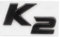 VISIYUBL 3D Metall Chrom Schwarz K2 K3 K4 K5 KX7 Buchstaben Logo Hinten Boot Stamm Emblem Abzeichen Aufkleber Fit for kia Auto Styling Zubehör(K2 Black)
