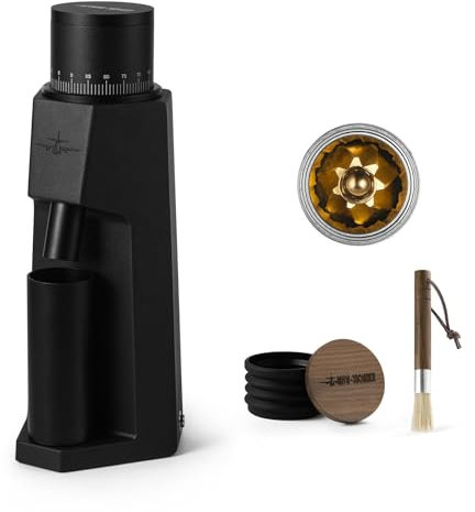 MHW-3BOMBER Electric Conical Burr Coffee Grinder, Single Dose Coffee Bean Grinder with Brush and Top Blower for Home Use/Espresso/Pour Over/Drip/French Press, Infinite Adjustable, Metal G6150B-OS