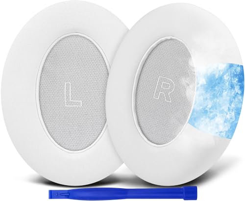 SOULWIT Vollständige Kühlgel Ersatz Ohrpolster für Bose QuietComfort(QC) Ultra Wireless Kopfhörer, Ersatzpolster Polster mit atmungsaktivem Eissilk-Stoff, Hochdichte Lärmschutzschaum