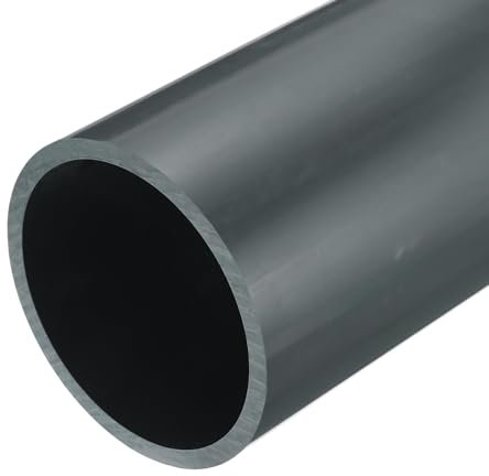 QUARKZMAN Tube Rond Rigide en PVC 96,8mm ID 110mm OD 35cm Longueur Gris Clair pour Conduite d'Eau, Manchon de Câble