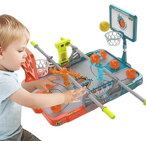 Basketballtisch-Set für Kinder, Schreibtisch-Basketball-Set | Basketball-Spielzeug für Kinder – Brettspiele mit Timer-Funktion für Schule, Zuhause,