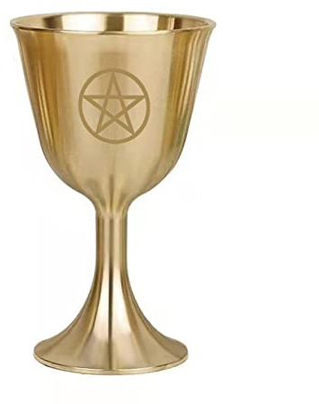 OVERTOYOU Goblet Chalic Ritual Cup Brass Tableware Ceremony Divination Astrological
