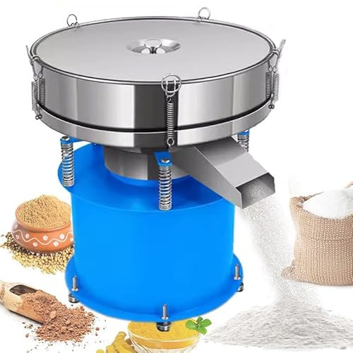 Qiang Tamizadora Polvo Automática Tamiz De Harina Eléctrico 180 W con Tamiz Malla 60 1420 R/Min,para Polvo De Hornear Partículas Grano Procesamiento Industrial Alimentos
