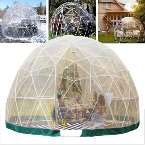 Hoiaost Garden Dome Igloo, Outdoor Bubble Tent Dome For 4-8 Person, Greenhouse Garden Igloo With Window, Waterproof Clear Dome Tent Suitable, For Greenhouse, Camping, Playhouse,3.6m