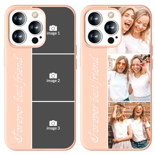 CHABDA personalisierte Handyhüllen mit Bild Foto Text für iPhone 17 16e 16 15 14 13 12 11 Pro/Max/Mini XR X Xs Max 7 8 SE20/22 Selbst gestalten für TPU Hülle Freunde Familie Kinder Haustiere