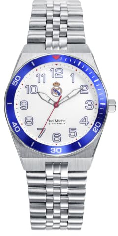 Viceroy Offizielle Real Madrid Damenuhr - Offizielle Lizenz - 37 mm - Weißes Zifferblatt - Junior-Größe - Wasserdicht 10 ATM - Quarzwerk – 41154-05