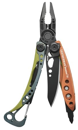 Leatherman Skeletool CX, Acciaio Inossidabile, Verde Chiaro | Multiutensile 7-in-1 per il Campeggio e la Sopravvivenza