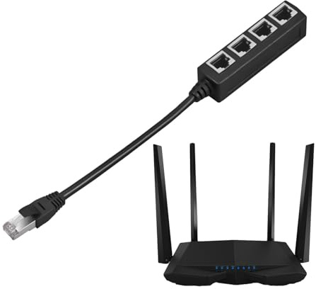 Netzwerk-Splitter, Adapter, männlich, weiblich, kompakt, Ethernet-Splitter, Internet-Router, für TV, Laptop, Router, Computer, Büro, Zuhause, Schlafsaal, Konferenzraum