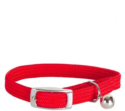 Katzenhalsband, elastisch rot chrom 28 cm