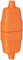 Merriway BH05740 2-Pin Flex Connector, 10 Amp, Orange