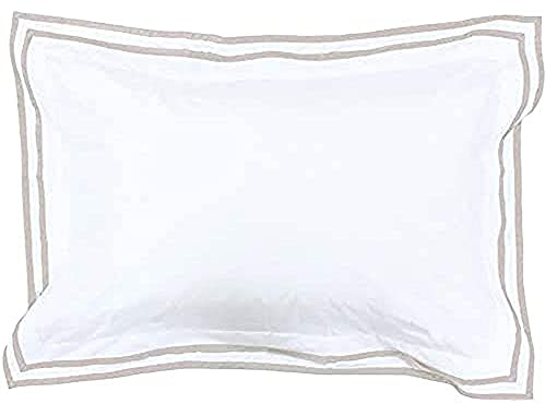 Paoletti Sandringham OXF P/CASE, Polyester, Weiß und Taupe, Oxford (Singles)
