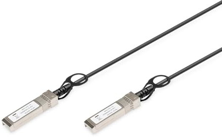 DIGITUS Universal SFP+ DAC-Kabel - 10 Gbit/s - Netzwerkkabel - 10 m - Direct Attach Cable - Direct Attach Copper - AWG24 Twinax - Schwarz