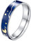HIJONES Unisex Blaues Band Van Goghs Star Himmel Paar Ringe aus Edelstahl für Frau Romantisch Hochzeit Verlobung Schmuck Größe 60