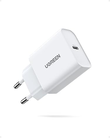 UGREEN USB C Ladegerät, USB-C Netzteil, 20W Schnellladegerät für iPhone 16, 16 Pro, 16 Pro Max, 15, 15 Pro, 14, 13, 12, iPad, Galaxy S24, S23, Pixel, pd 3.0 Charger Adapter USB c Stecker (weiß)