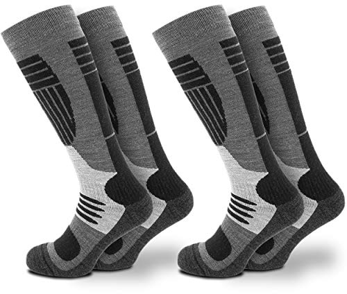 Occulto Herren Skisocken 2er Pack, 4er Pack (Modell: Felix) 2 Paar Schwarz 43-46