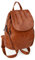 UTO Damen Rucksack Geldbörse PU-gewaschenes Leder Große Kapazität Damen Rucksack Umhängetasche New Brown