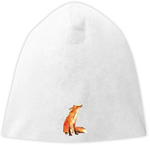 Rough Fox Painting Jersey Beanie Hut Dünne Slouch Cap Unisex One Size
