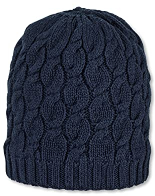 Sterntaler Baby-Mädchen Strickmütze Zöpfe Mütze, Marine, 53