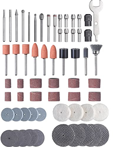 Original Einhell 61-tlg. Schleif- und Gravurset (61-teiliges Zubehör-Set, passend für Einhell Schleif-/Gravurwerkzeuge TC-MG 135 E, TE-MT 7,2 Li und TE-MT 18/34 Li)