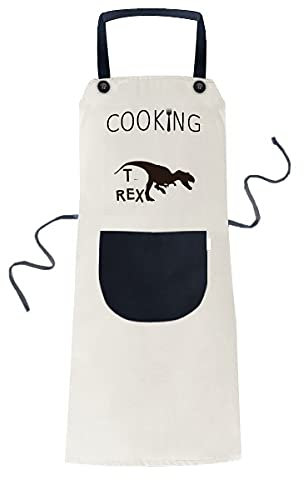 offbb Caza de dinosaurios Delantal de bolsillo de cocina