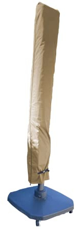 onekover Housse De Protection pour Parasol Droit, Beige, Hauteur 185 cm