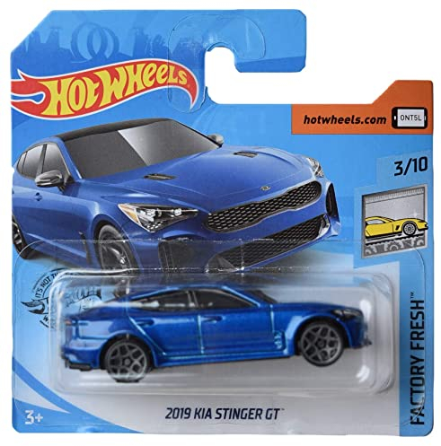 Hot Wheels 2019 Kia Stinger GT, [Blau] Factory Fresh 3/10 Kurzkarte