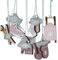 6 TLG Set Christbaumschmuck Altrosa Rose ROSA Holz Schlittschuhe Ski Schlitten OT48 Baumschmuck Nostalgie Alpen Winter Chirstbaumdeko Hänger Holzdeko …