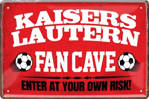 schilderkreis24 – Blechschild Lustiger Spruch “Kaiserslautern Fan CAVE“ Deko Garage Artikel Sport Verein Geschenkidee Club Fußball Liebhaber Begeisterte 20x30 cm