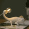 E27 Tischlampe mit Stecker Korridor Retro Vintage Weiß Kreativ Chamäleon Tier Design Schreibtischlampe für Wohnzimmer Schlafzimmer Arbeitszimmer Büro Lampe Modern Dekorative Beleuchtung (Tischleuchte)
