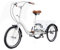 DGKLNDSY Dreirad Karbonstahl Dreirad Fahrrad 20 Zoll 3 Rad Single Speed ​​Dreirad Erwachsenen Dreirad Cruise Fahrrad mit Korb weiß