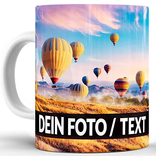 Tasse Personalisiert mit Foto Bedruckt Fototasse gestalten Tassen individuell mit eigenem Bild Bedrucken personalisierte Fotobecher Werbetasse Becher Keramik - 330 ml