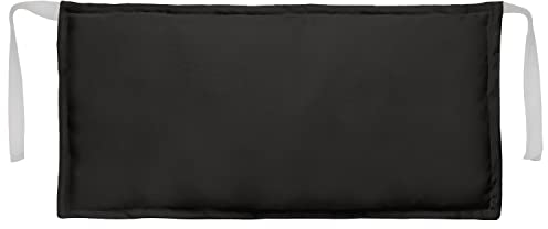 Ferocity Schwarzes Kissen Kopfstütze für Holz-Liegestuhle 45 x 25 cm Wasserabweisende Polster aus Hochwertigem Polyester mit Polyester-Hohlfaser-Flocken Füllung [144]