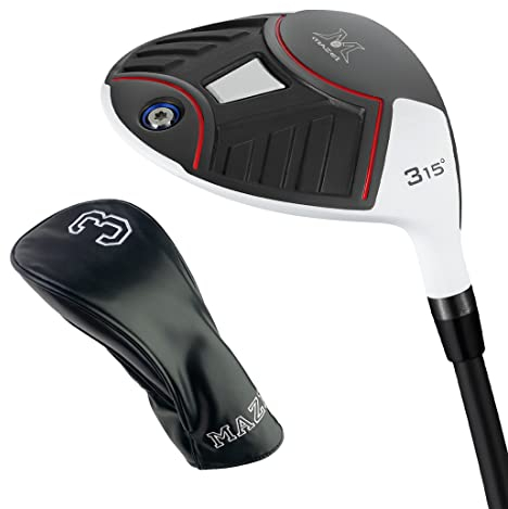 MAZEL Golf Fairway Woods 3 oder 5 Titan Golfschläger 15 oder 18 Grad 44 Zoll Rechtshänder Graphitschaft