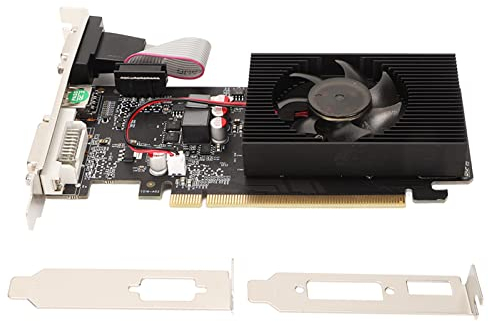 1GB DDR3 Graphics Card, 128bit Graphics Cards with 2 Bracket PCI Express X16 2.0 Interface Desktop Gaming Video Card Supporting VGA/HDMI/DVI