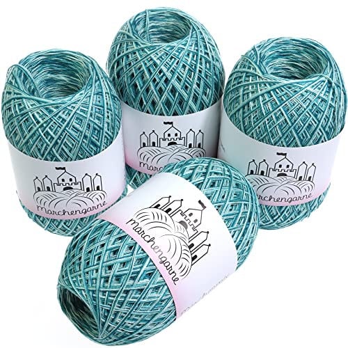 Märchengarne Bobbel 4x 100g 4Fach Farbverlaufsgarn meliert Strickwolle häkeln (Set Farbe 005)