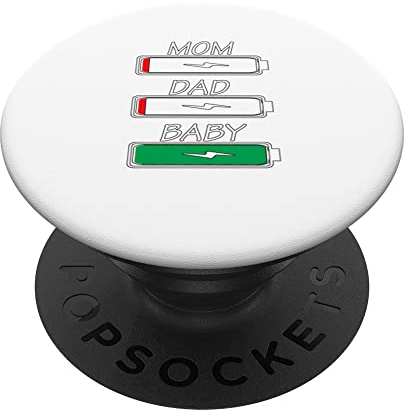 Yoraytees Mutter, Vater, Baby, lustige Batterien PopSockets mit austauschbarem PopGrip