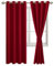 JIUZHEN Gardinen Blickdicht Weihnachtsvorhänge Rot Vorhänge Wohnzimmer mit Vorhang-Krawatten Verdunkelungsvorhang Wärmeisolierende Thermovorhang, Rot, 2 Stück, 228x140cm(HxB)
