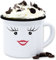 Emaille Tasse Blechtasse - Karneval & Fasching - Tassen - Partner Kostüm Milch und Schokolade Milky Partnerkostüm I Paar Kostüm Milky and Chocolate couple costume - 300 ml - Weiß Schwarz