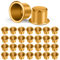 AOMIG Aluminium Insert De Bougeoir Noël, 30 Pièces Bougie Buses Métal Supports pour Bougies, Bougeoir en Métal pour Bougies Chauffe-Plat, décoration de Noël Dîner aux Chandelles (Or)