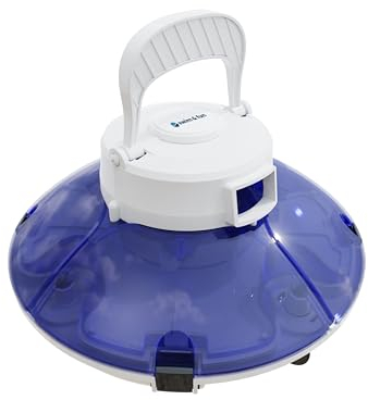 Swim & Fun - UFO Pool-Roboter FX3 für Pools bis zu 50 m² mit LED-Beleuchtung: batteriebetrieben, automatische Bodenreinigung, meistert Tiefen bis zu 2 Metern, bis zu 90 Minuten Reinigungszyklus