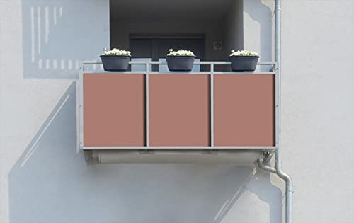 Wallario Balkonverkleidung, Sichtschutz, Windschutz, Meterware nach Maß mit vormontierten Ösen - Motiv Pastellpink (Grundpreis: 29,95Eur/m)