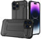 LXURY Shockproof Case for iPhone 14 Pro Max/14 Pro/14 Plus/14, TPU PC AntiScratch Shell with Bumper Screen Camera Full Body Protection Case,Black,14 Pro Max 6.7''